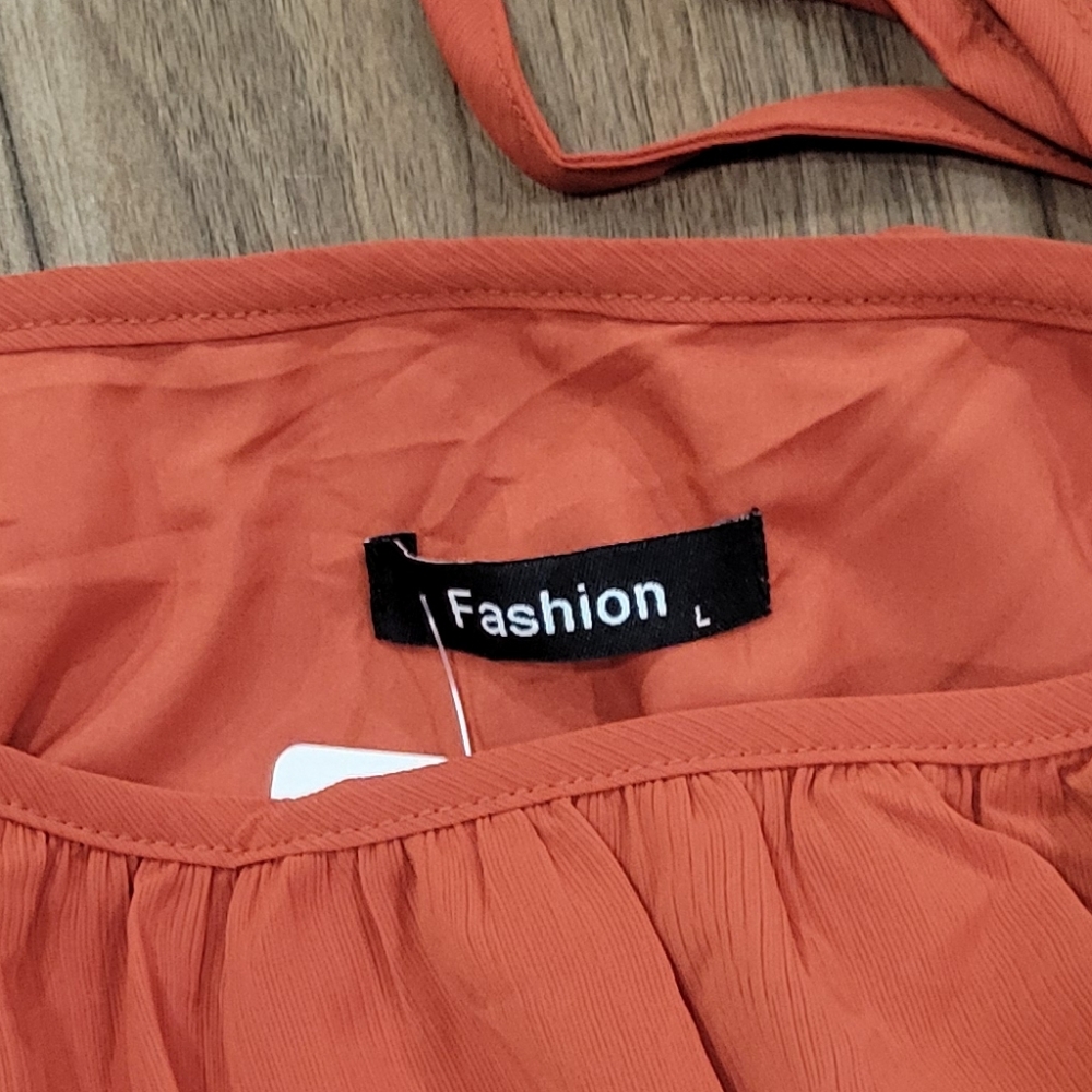 Fashion Women's Spaghetti Straps Maxi/ Midi Brick Red A-line Dress Size XL Boho - Picture 8 of 10
